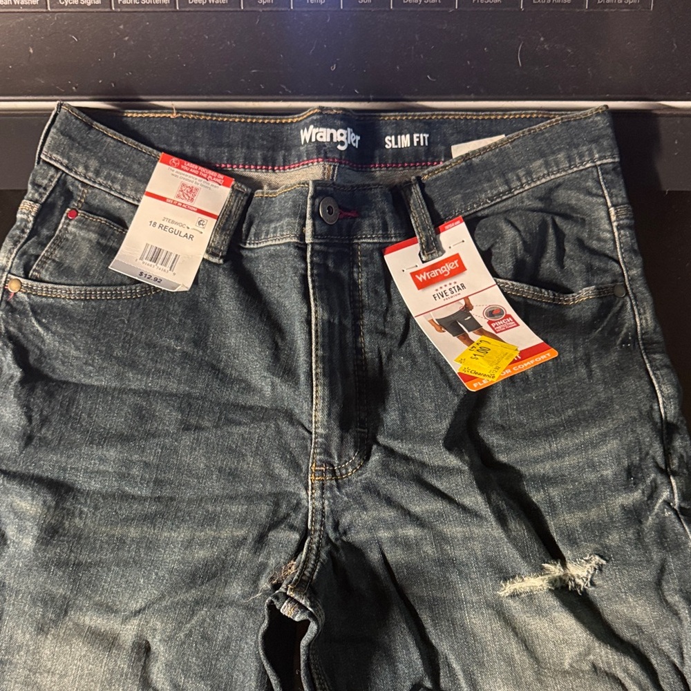 Wrangler Boy's Slim Fit Jeans - Dark Blue